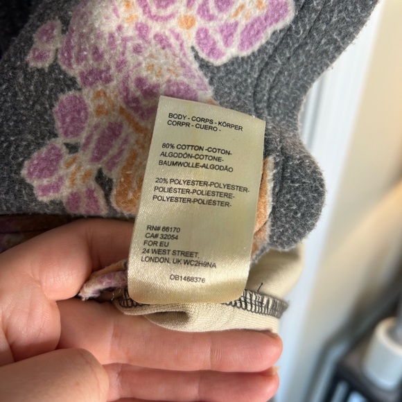 NEW Free People Printed Ruby Jacket Floral Oversized Shacket Gray Size Large - Picture 7 of 14